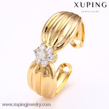 Punho da pulseira do bowknot do ouro dos braceletes da liga de cobre de 51020 Xuping para meninas